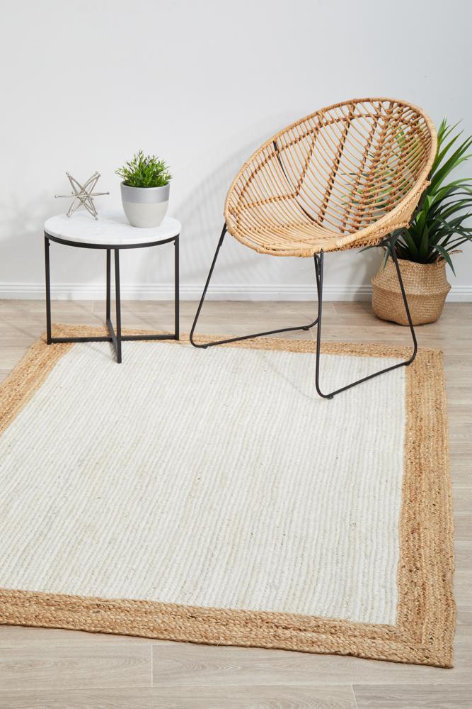 Nootka Taboo White Natural Rug