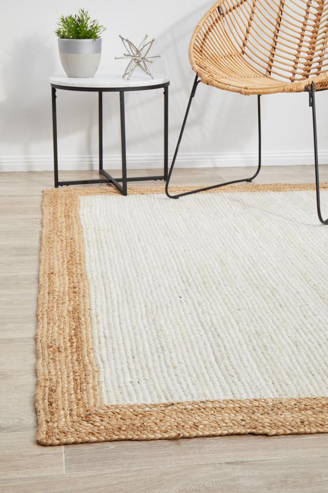 Nootka Taboo White Natural Rug