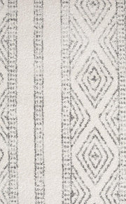 Gynama White And Grey Tribal Round Rug