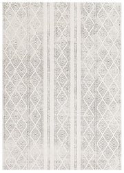 Gynama White And Grey Tribal Rug