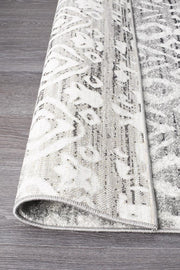 Gynama Dark Grey Tribal Rug