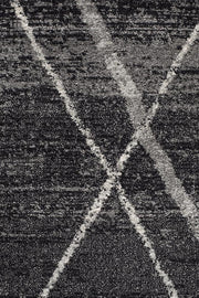 Gynama Charcoal Contemporary Round Rug