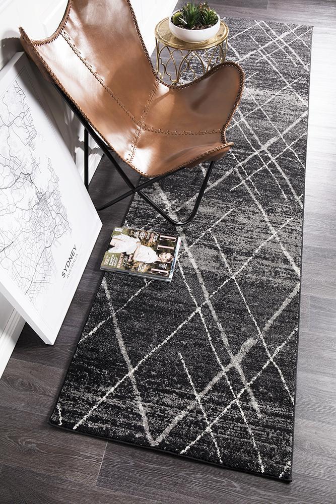 Gynama Charcoal Contemporary Rug