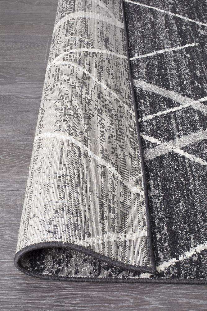 Gynama Charcoal Contemporary Rug