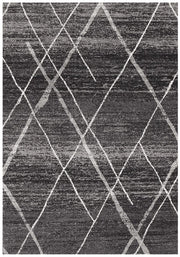 Gynama Charcoal Contemporary Runner Rug