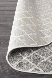 Gynama Grey Rustic Tribal Round Rug