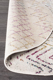 Gynama Multi Rustic Tribal Round Rug