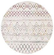 Gynama Multi Rustic Tribal Round Rug