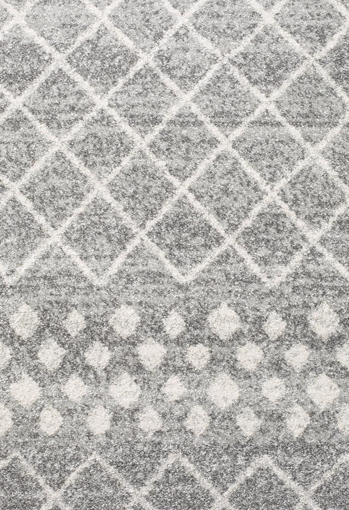 Gynama Silver Tribal Runner Rug