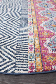 Gynama Multi Tribal Round Rug