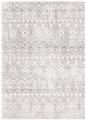 Gynama White Grey Rustic Runner Rug