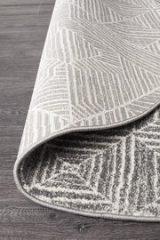 Gynama Contemporary Silver Round Rug