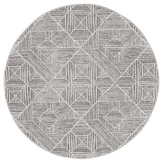 Gynama Contemporary Silver Round Rug
