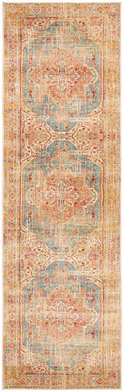 Handsel Feat Blue Rug