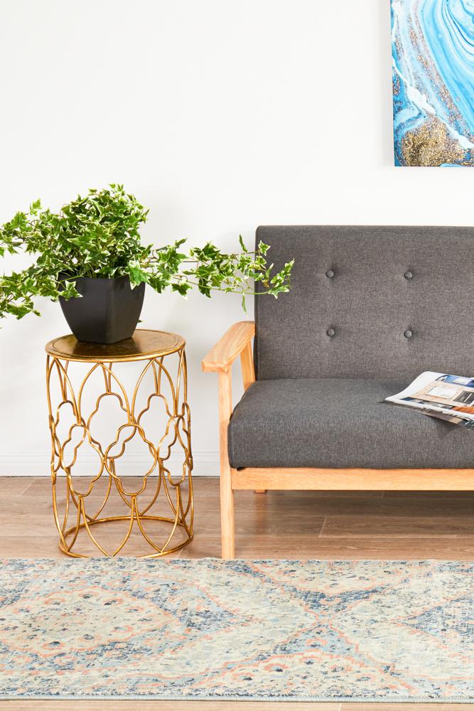 Handsel Fortune Navy Runner Rug