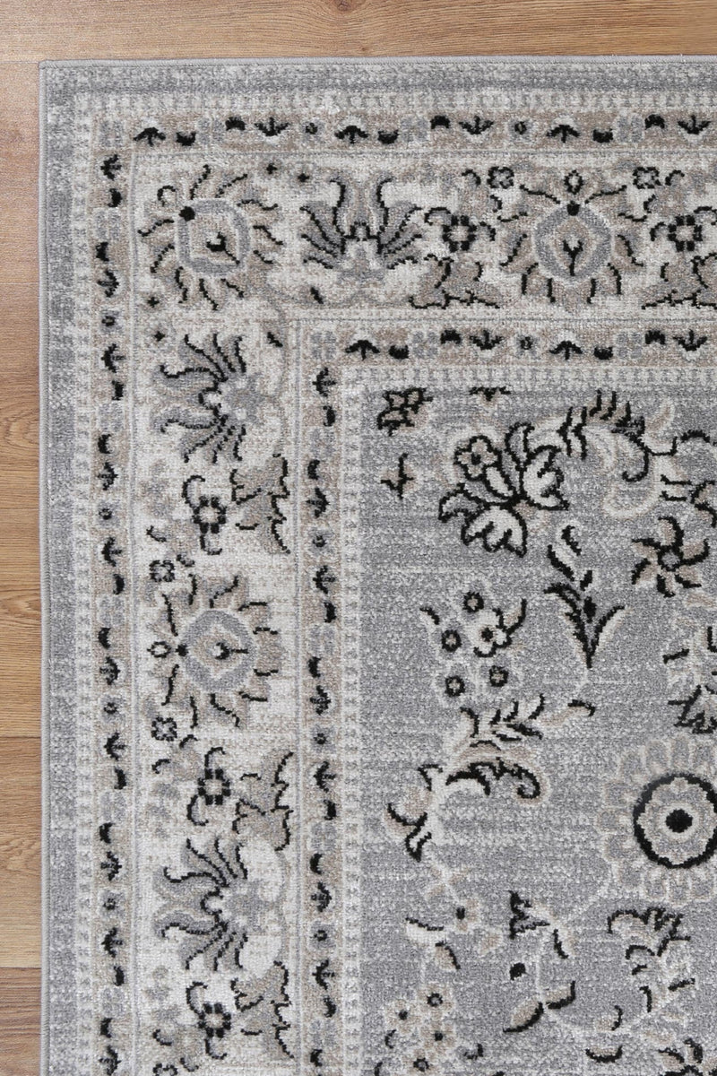 Highbrow Elbe Traditional Grey Rug