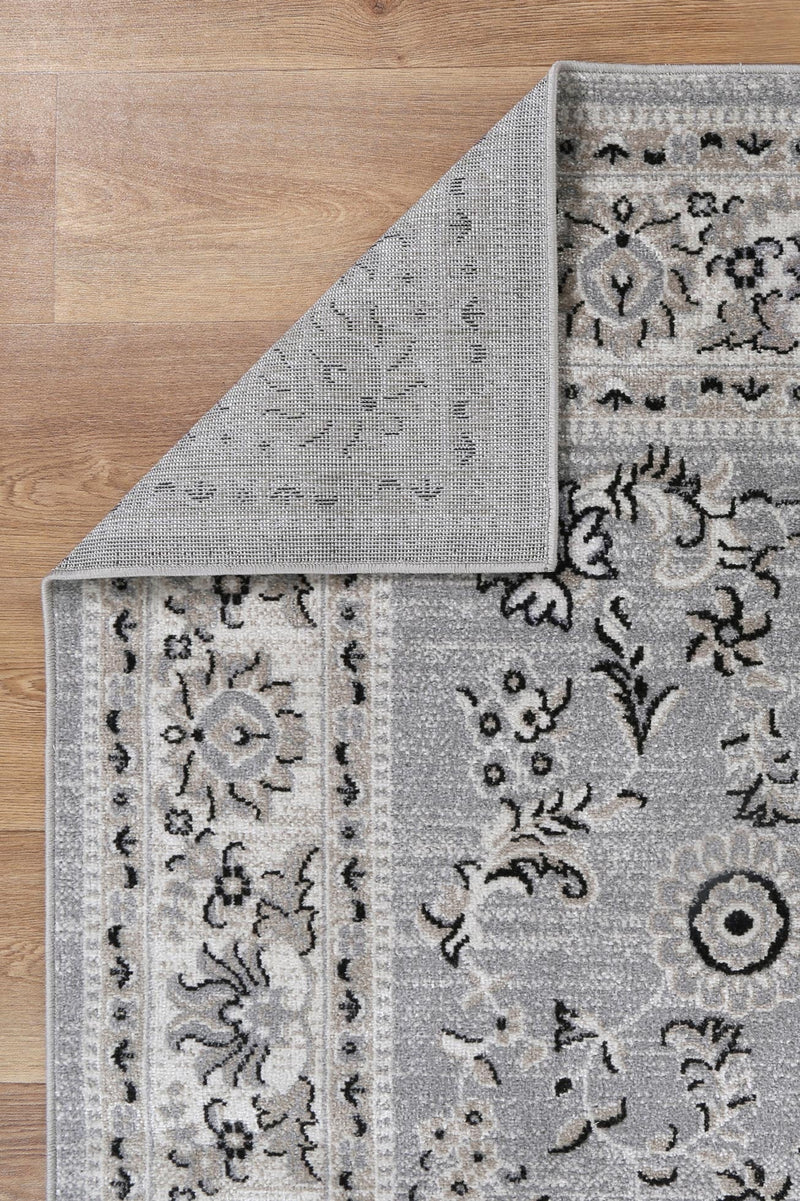 Highbrow Elbe Traditional Grey Rug
