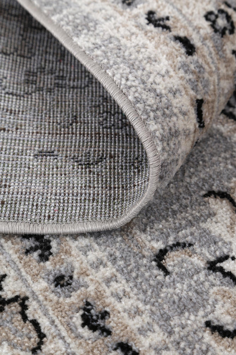 Highbrow Elbe Traditional Grey Rug