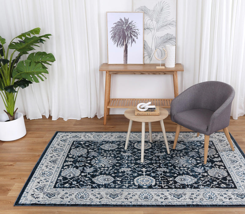 Highbrow Muscat Traditional Blue  Rug