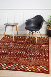 Mayfair Squares Rust Rug