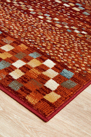 Mayfair Squares Rust Rug