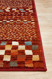Mayfair Squares Rust Rug