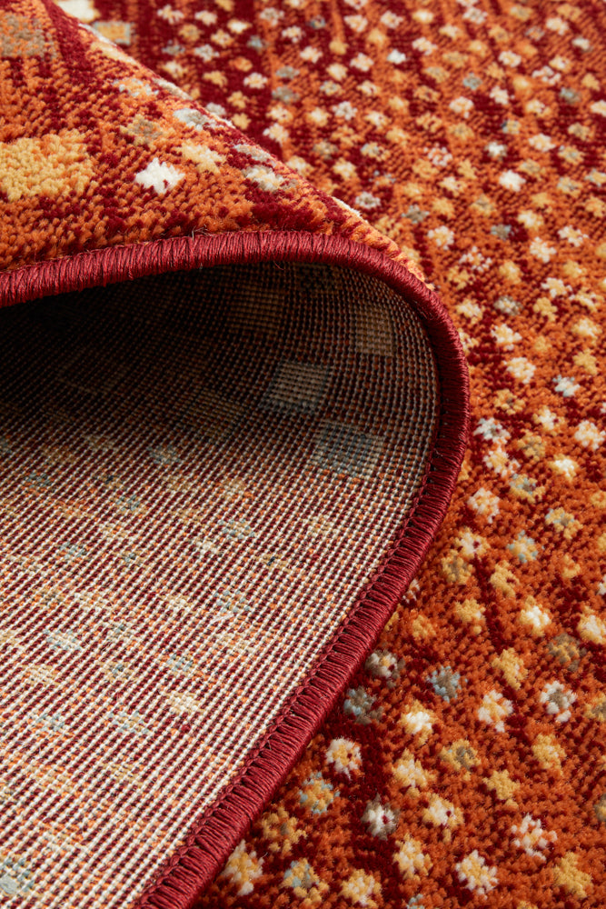 Mayfair Squares Rust Rug