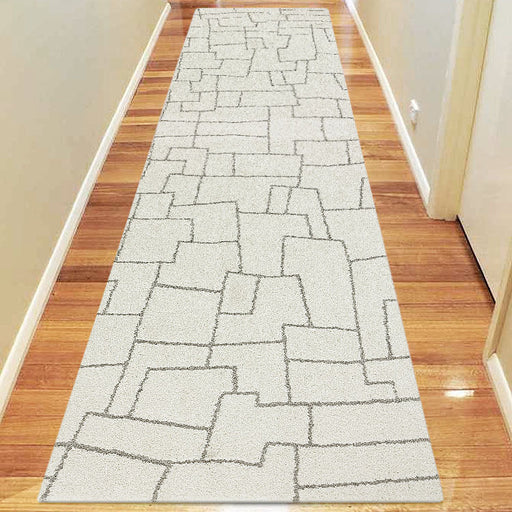 Land Plateau Cream Runner Rug