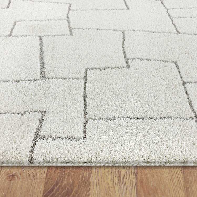 Land Plateau Cream Runner Rug