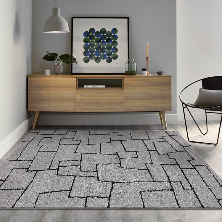 Land Plateau Grey Runner Rug