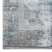Wellington Forest Grey Blue Runner Rug