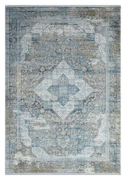 Wellington Forest Grey Blue Runner Rug