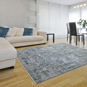 Wellington Bovver Grey Blue Rug