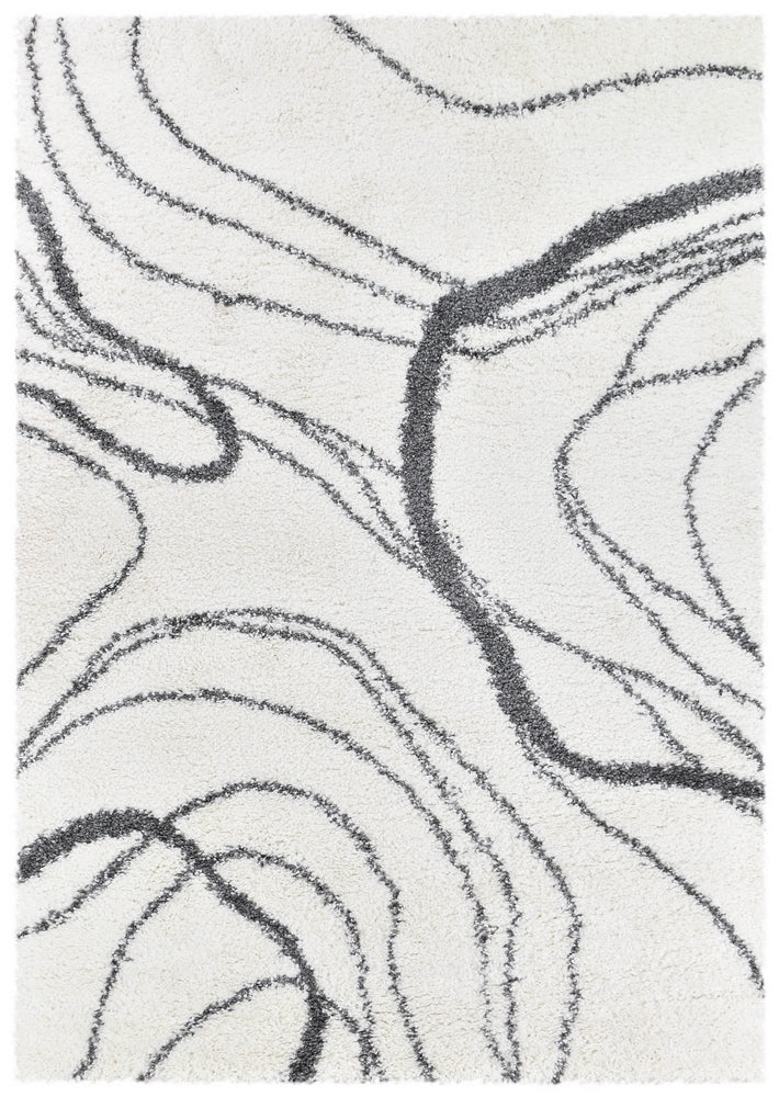 Palmyra Burden Shaggy Dark Grey Rug