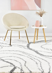 Palmyra Burden Shaggy Dark Grey Rug