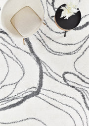 Palmyra Burden Shaggy Dark Grey Rug