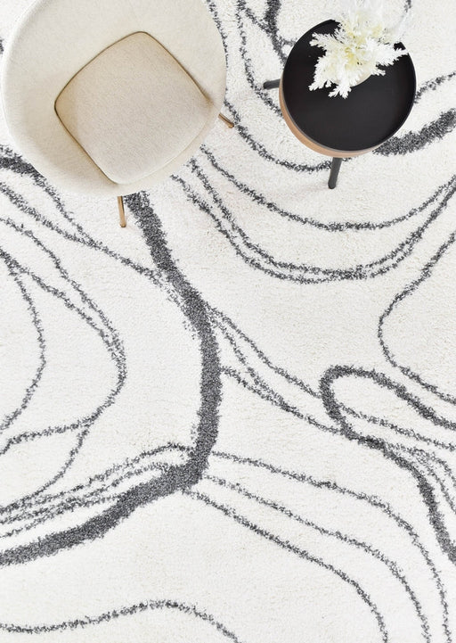 Palmyra Burden Shaggy Dark Grey Rug