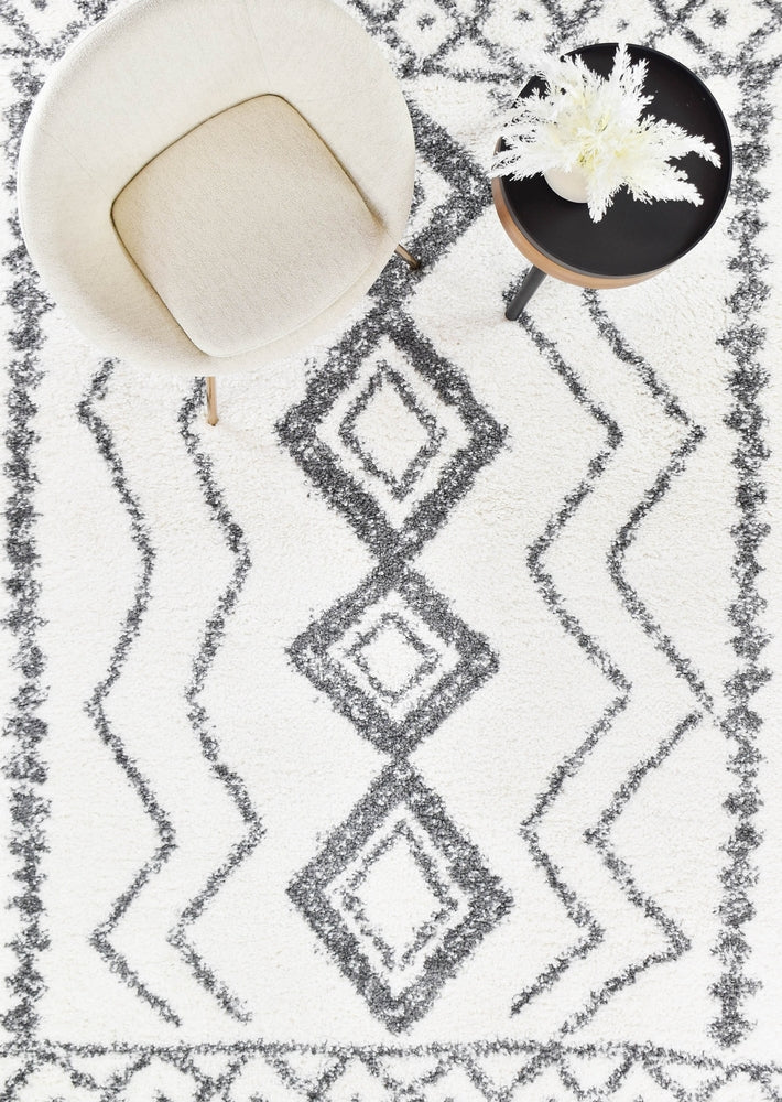 Palmyra Utility Shaggy Dark Grey Rug