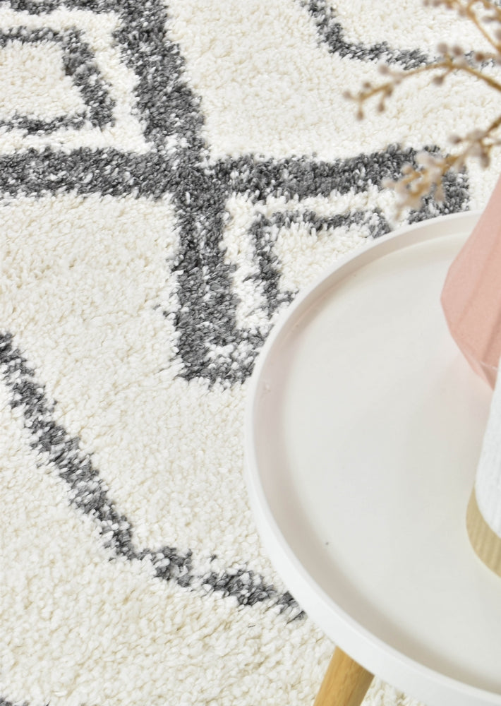 Palmyra Utility Shaggy Dark Grey Rug