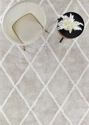 Palmyra Span Shaggy Cream Beige Rug