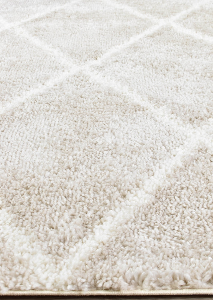 Palmyra Span Shaggy Cream Beige Rug