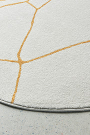 Elysium Beloved Gold Round Rug