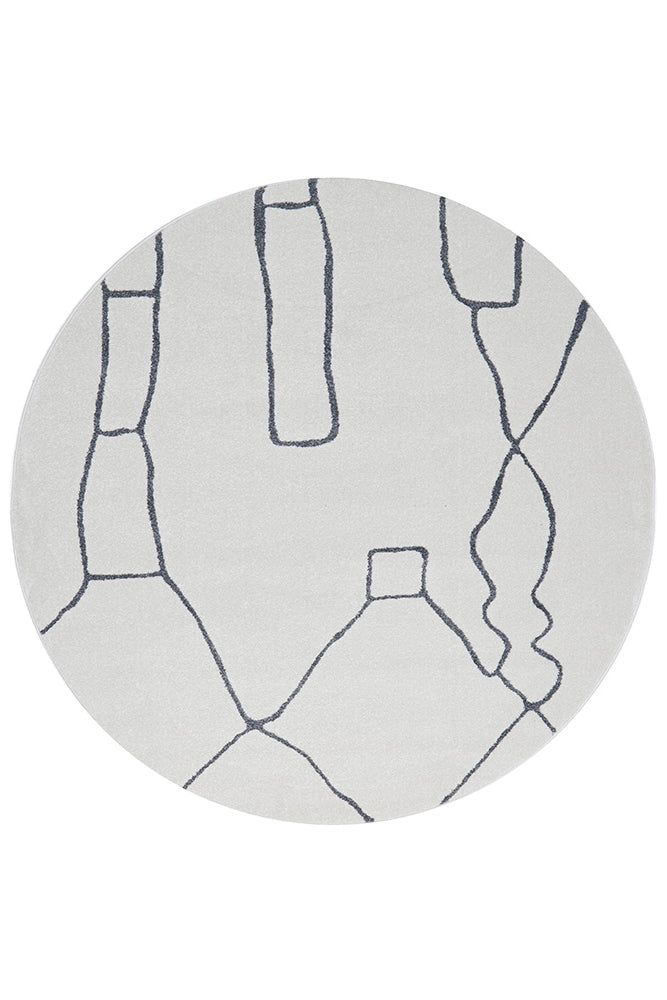 Elysium Beloved Grey Round Rug