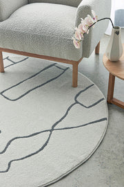 Elysium Beloved Grey Round Rug