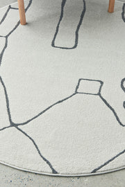 Elysium Beloved Grey Round Rug