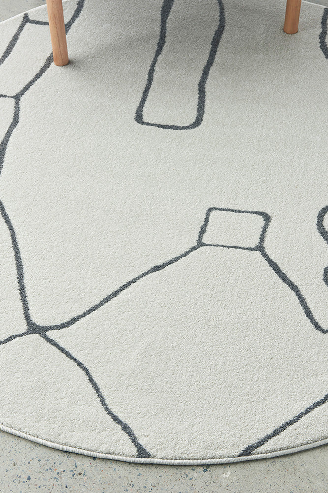 Elysium Beloved Grey Round Rug