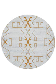 Elysium Scalar Gold Round Rug
