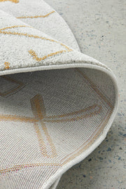 Elysium Scalar Gold Round Rug