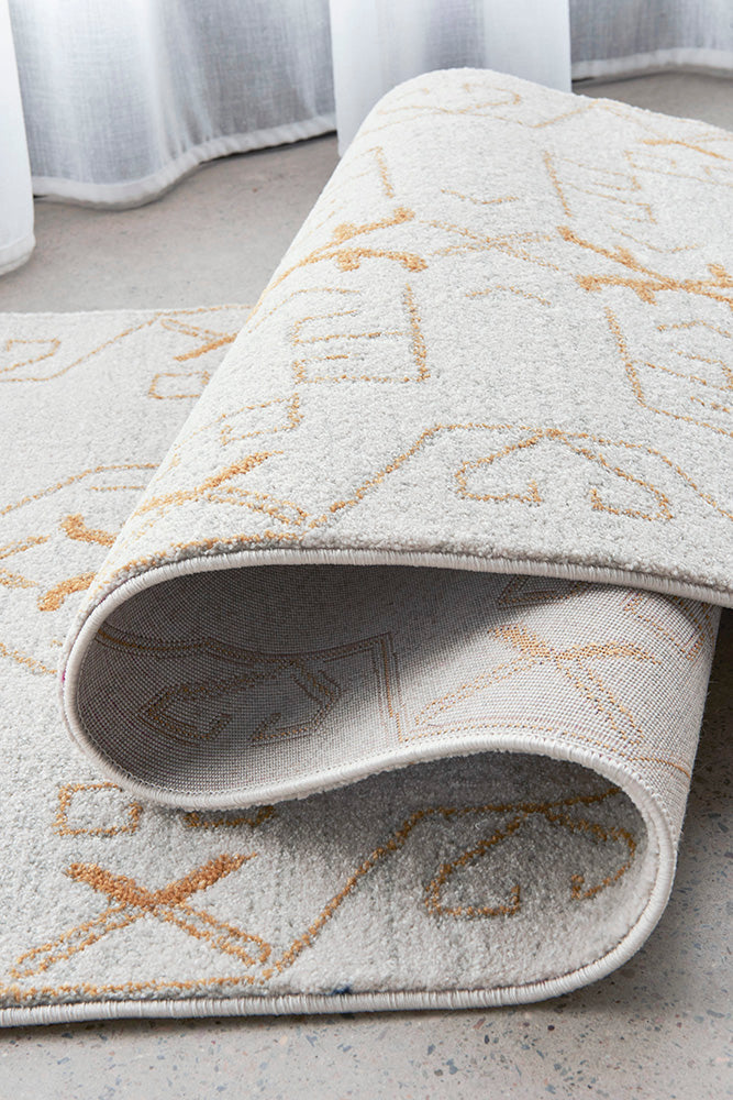 Elysium Scalar Gold Runner Rug