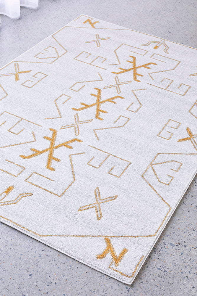 Elysium Scalar Gold Rug